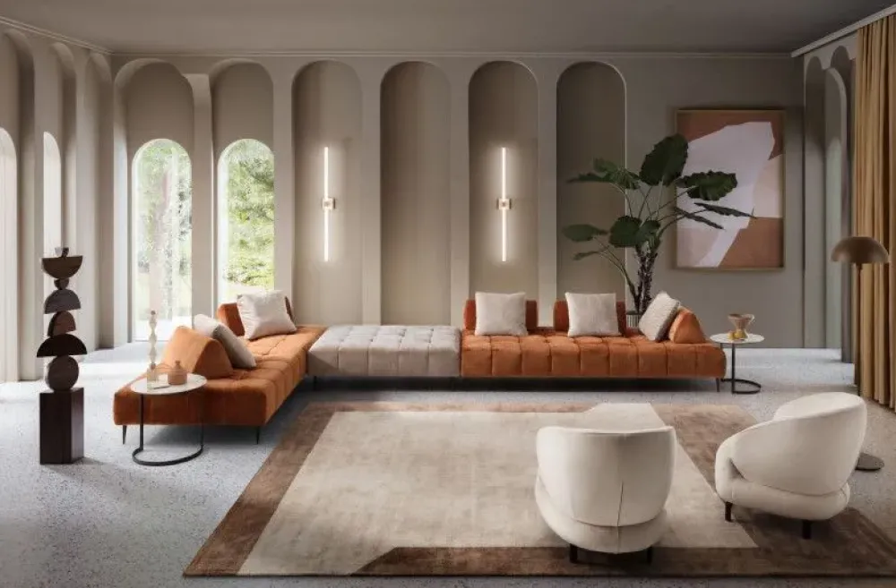 Le Comfort Divano angolare Divano modello bowie in Offerta Outlet- Divani