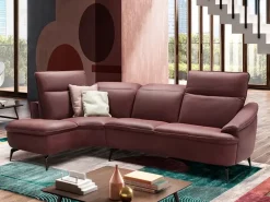 Max Divani Divano angolare in Pelle a prezzo ribassato- Divani