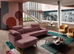 Max Divani Divano angolare in Pelle a prezzo ribassato- Divani