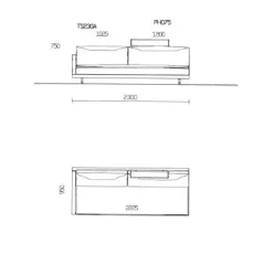 Poliform Divano angolare in Tessuto a prezzo scontato- Divani