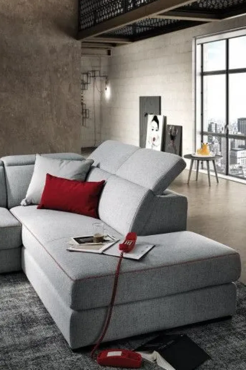 Le Comfort Divano Angolare in Tessuto sfoderabile Astor angolare di- Divani