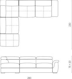 Divano angolare Moon PREZZI OUTLET^Artigianale Outlet