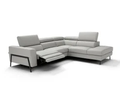 Max Divani Divano angolare pelle in poliuretano   a prezzo Outlet- Divani