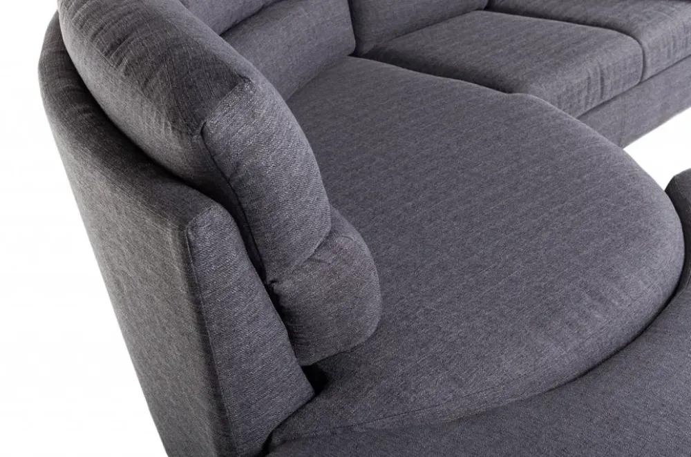 Md work Divano angolare tessuto in poliuretano a prezzo Outlet- Divani