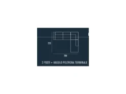 Sale Divano angolare tessuto in poliuretano   a prezzo Outlet Divani