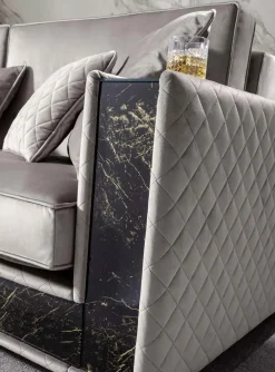 Artigianale Divano angolare tessuto in poliuretano a prezzo Outlet- Divani