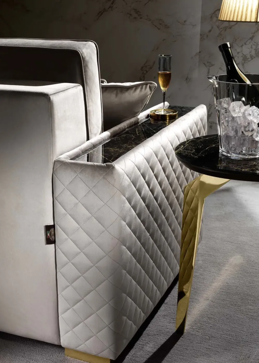 Artigianale Divano angolare tessuto in poliuretano a prezzo Outlet- Divani