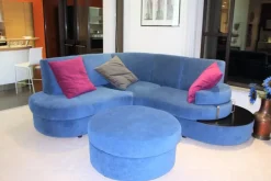 Artigianale Divano Angolare Virgola_completo_di_pouff a 2268€- Divani