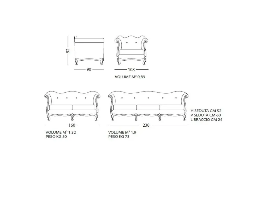 Divano Artigianal venice piuma due misure a prezzo ribassato^Md work New