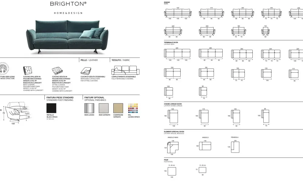 Divano Brighton in OFFERTA - 30%^Rosini Sale