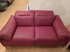 Divano Brignac due posti fisso pelle di in stile moderno a prezzo Outlet^Artigianale Sale