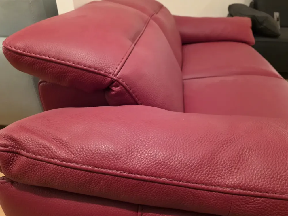 Divano Brignac due posti fisso pelle di in stile moderno a prezzo Outlet^Artigianale Sale