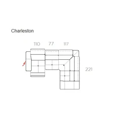 Nicoletti Home Divano Charleston di in stile moderno a prezzo Outlet- Divani