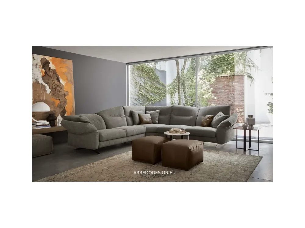 Rosini Divano Chelsea tessuto in poliuretano in Offerta Outlet- Divani