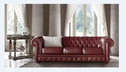 Divano classico pelle Alioth di con sconto del - 30%^Doimo Salotti New