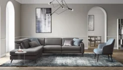 Clearance Divano con penisola Christopher Mottes selection con forte sconto Divani