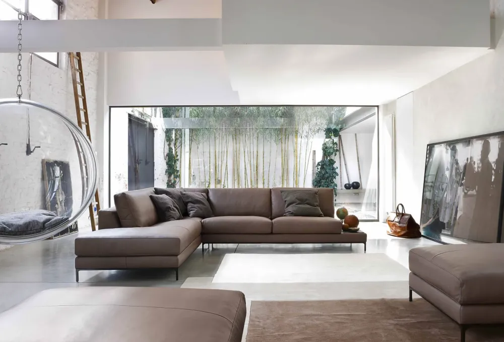 Ditre Italia Divano con penisola Artis PREZZI OUTLET sconto 30%- Divani