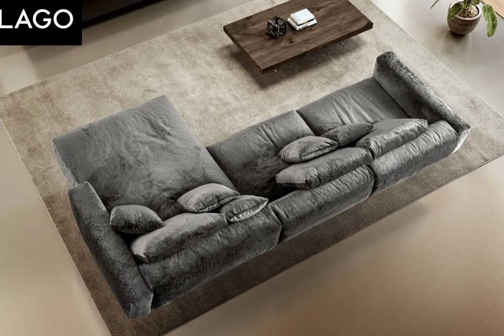 Lago Divano Con penisola Divano air soft 1902 in Offerta Outlet a 9295€- Divani