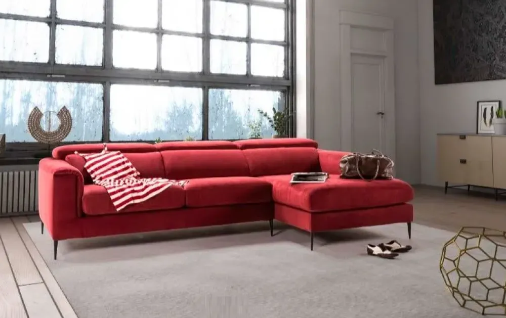 Md work Divano con penisola Divano in tessuto technonabuk idrorepellente in OFFERTA - 43%- Divani