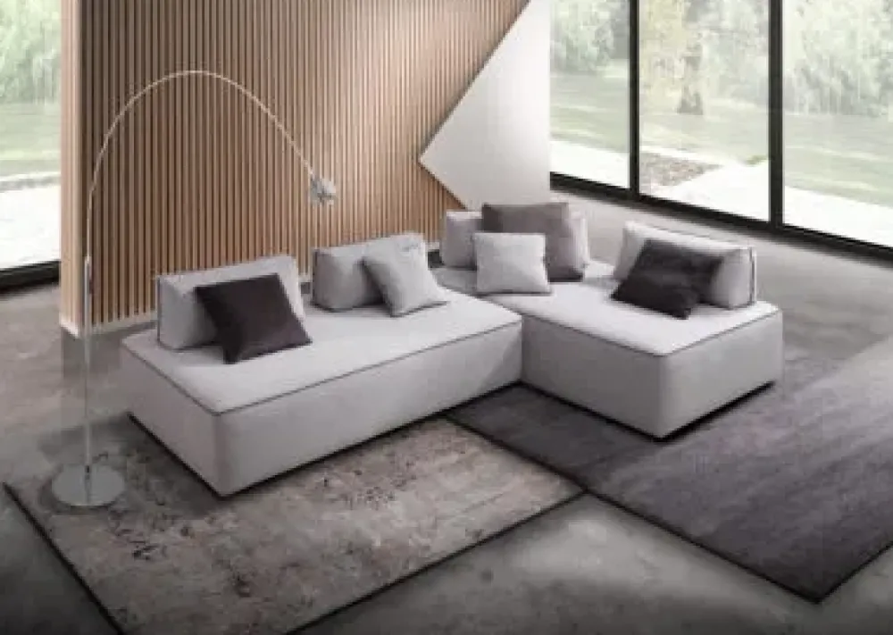 Clearance Divano con penisola Divano modulare piuma alta qualita italy OFFERTA OUTLET Divani