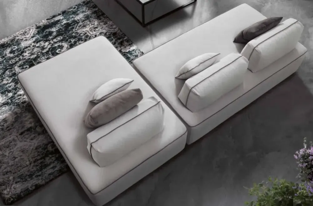 Clearance Divano con penisola Divano modulare piuma alta qualita italy OFFERTA OUTLET Divani