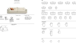 Rosini Divano Con penisola Dress a 2555 Euro- Divani
