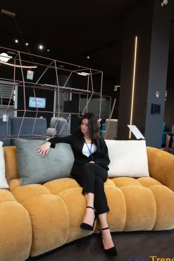 Franco Ferri Divano con penisola Abbracci PREZZI OUTLET sconto 38%- Divani