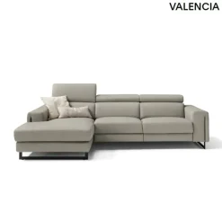 Online Divano con penisola in Pelle a prezzo ribassato Divani