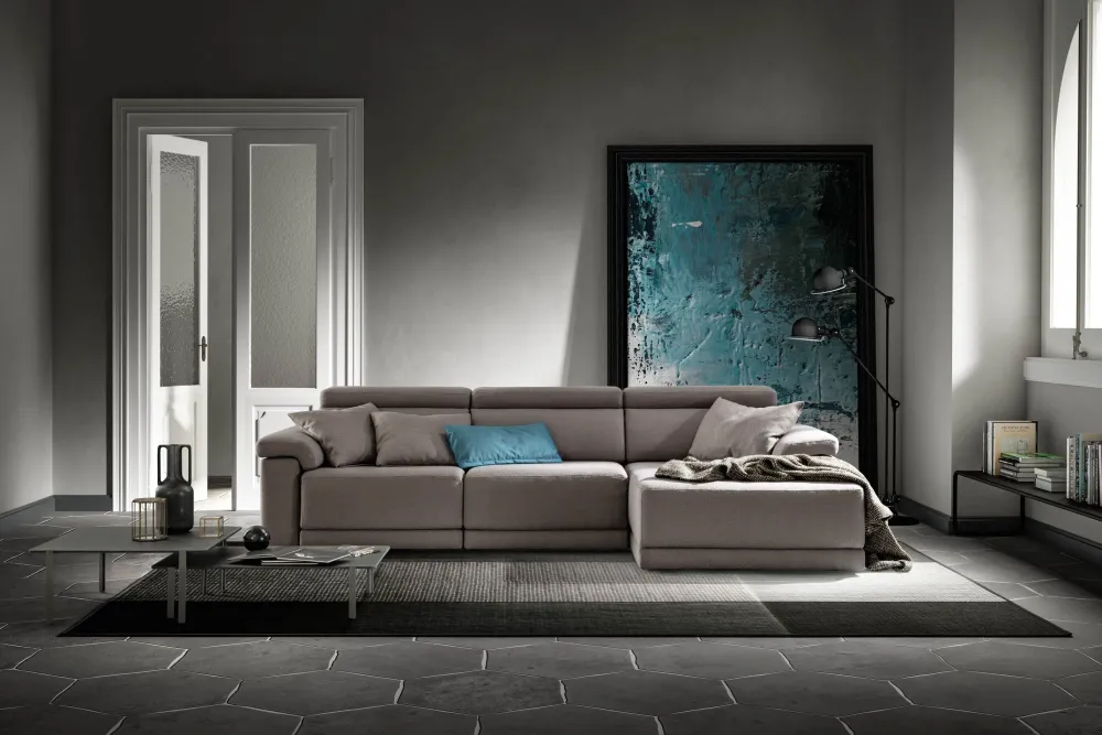 Divano con penisola in stile Design Con seduta estraibile a prezzi convenienti^Samoa Online