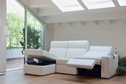 Md work Divano con penisola in stile Design Con movimento relax a prezzi convenienti- Divani