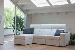 Md work Divano con penisola in stile Design Con movimento relax a prezzi convenienti- Divani