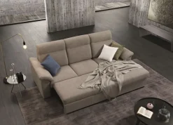 New Divano con penisola in stile Moderno Con seduta estraibile con forte sconto Divani