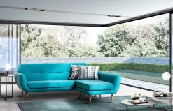 New Divano con penisola in Tessuto a prezzo ribassato Divani