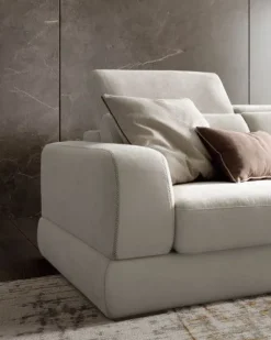 Outlet Divano con penisola in Tessuto Graffiti Divani