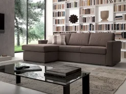 Divano con penisola in Tessuto Smeraldo Crippa divani&letti^Crippa Salotti Online