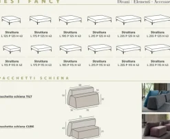 Divano con penisola in Tessuto Jest fancy^Samoa Clearance