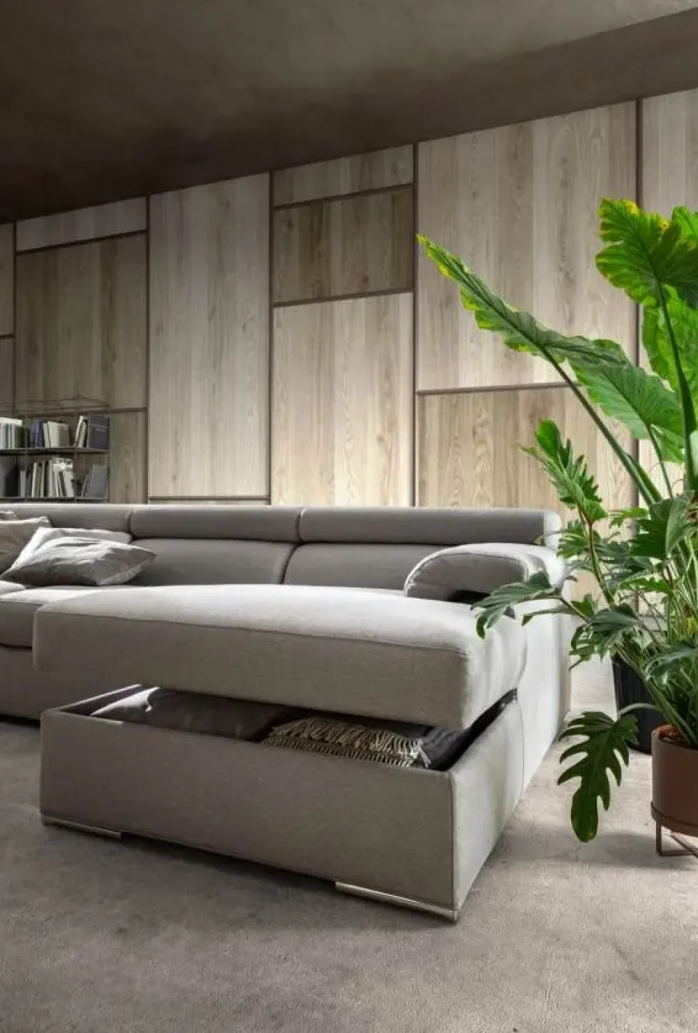 Md work Divano con penisola in Tessuto a prezzo scontato- Divani