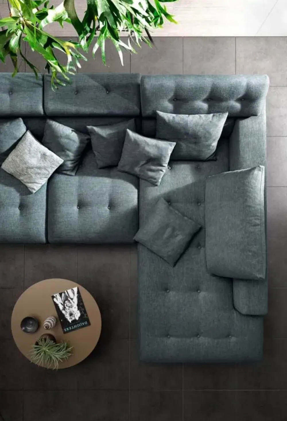 Md work Divano con penisola in Tessuto a prezzo scontato- Divani