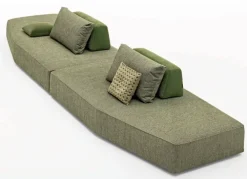Divano Con penisola in Tessuto Divano componibile modello beattle aerre di^Aerre Italia Clearance