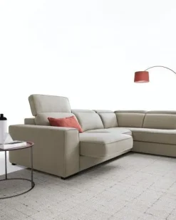 Divano con penisola in Tessuto Robert^Le Comfort New