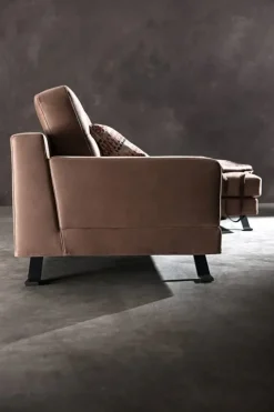 Divano con penisola in Tessuto Qns2^Artigianale New