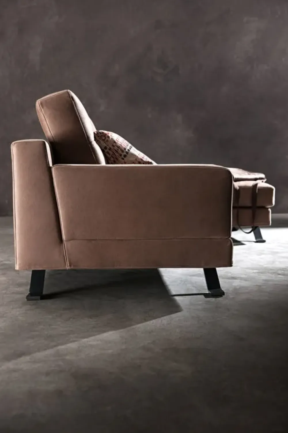 Divano con penisola in Tessuto Qns2^Artigianale New