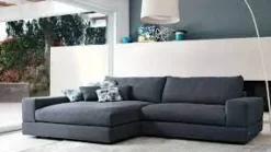 Doimo Salotti Divano con penisola in Tessuto Vision- Divani