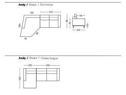 Musa Salotti Divano con penisola in Tessuto a prezzo scontato- Divani