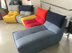 Calia Divano con penisola in Tessuto Hip hop- Divani