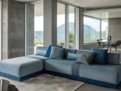 Divano con penisola Merk in Tessuto a 1760€^Fabbri salotti Clearance