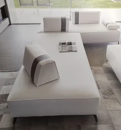 Divano con penisola Merk in Tessuto a 1760€^Fabbri salotti Clearance