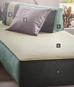 Divano con penisola Merk in Tessuto a 1760€^Fabbri salotti Clearance