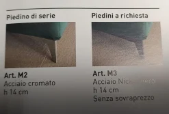 Divano con penisola Merk in Tessuto a 1760€^Fabbri salotti Clearance