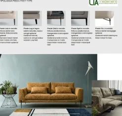 Sale Divano Con penisola modello Dafne di a prezzi convenienti Divani